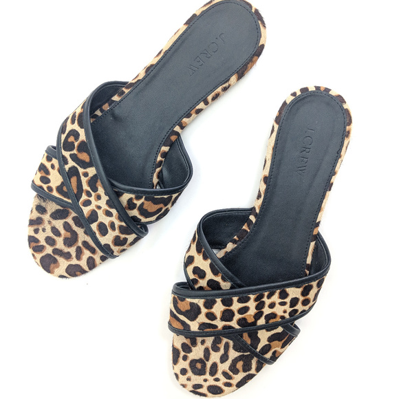 J. Crew Shoes - J Crew | Leopard Cora crisscross sandals